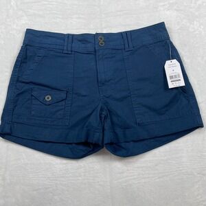 NWT Women Utility Shorts Blue Relaxed Fit Soft Washed Sz 6 Gorpcore Minimalist